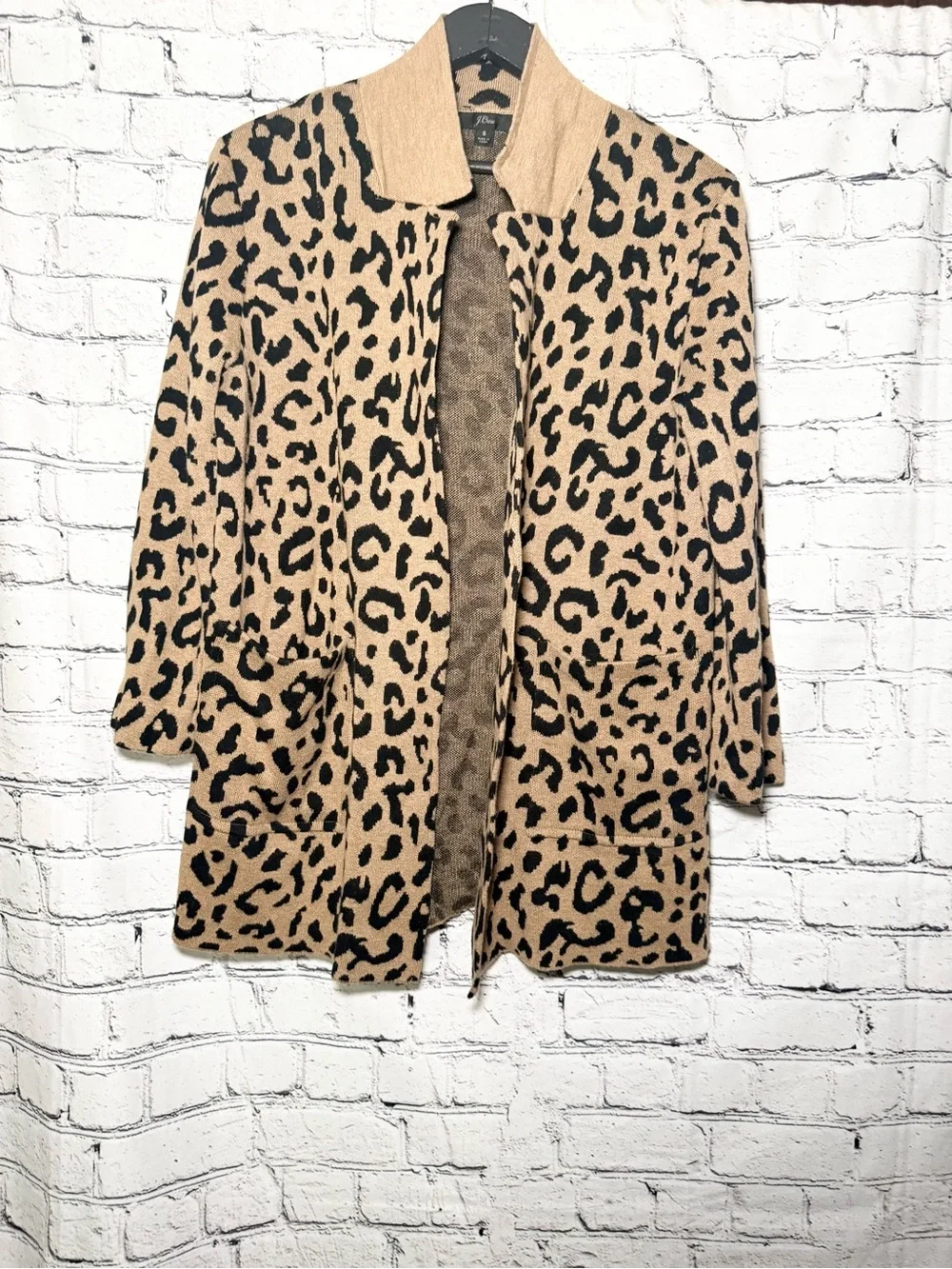 Jcrew. Leopard print cardigan. Size S